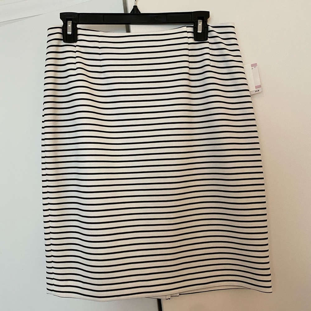 Kasper striped pencil skirt